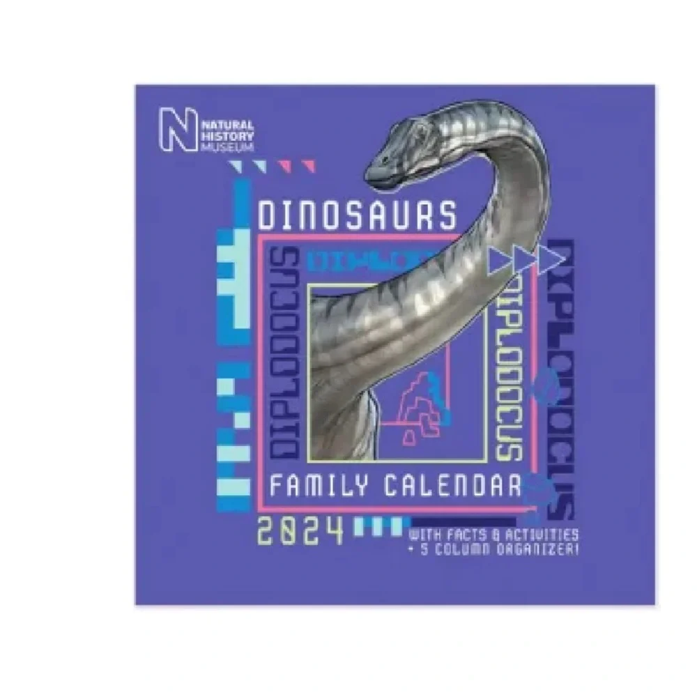 Portico Designs 2024 NHM Dinosaur SQ Family Calendar